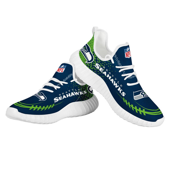 Men's Seattle Seahawks Mesh Knit Sneakers/Shoes 009 Men's Seattle Seahawks Mesh Knit Sneakers/Shoes 009
